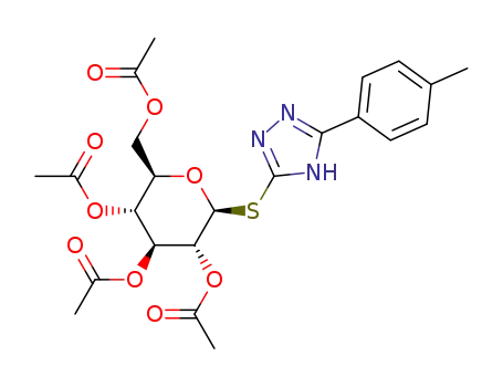 5-p-methylphenyl-3-(2,3,4,6-tetra-O-acetyl-β-D-glucopyranosylthio)-1,2,4-triazole
