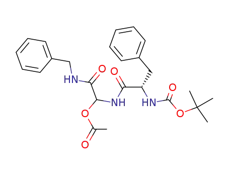 N-Benzyl-(N-tert-butyloxycarbonyl-L-phenylalanyl-DL-α-acetoxy)glycinamide