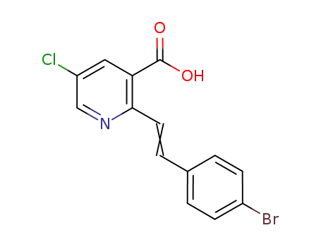 Molecular Structure of 917942-73-5 ((E)-2-(4-BROMOSTYRYL)-5-CHLORONICOTINIC ACID)