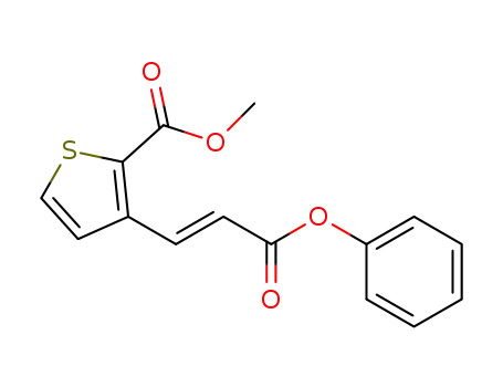 Molecular Structure of 1264703-68-5 (methyl 3-[(E)-2-(phenoxycarbonyl)ethenyl]thiophene-2-carboxylate)