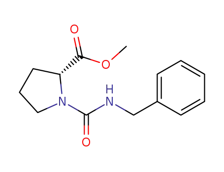 Molecular Structure of 1366179-96-5 ((R)-methyl 1-(benzylcarbamoyl)pyrrolidine-2-carboxylate)