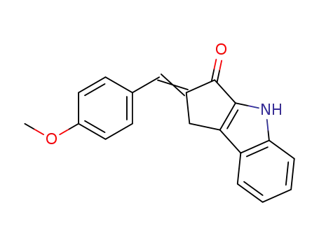 Cyclopent[b]indol-3(2H)-one,
1,4-dihydro-2-[(4-methoxyphenyl)methylene]-