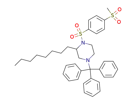 Molecular Structure of 426819-92-3 (1-(4-methanesulfonyl-benzenesulfonyl)-2-octyl-4-trityl-piperazine)