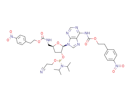 3',5'-dideoxy-N<sup>6</sup>-<2-(4-nitrophenyl)ethoxycarbonyl>-5'-<<2-(4-nitrophenyl)ethoxycarbonyl>amino>adenosine 2'-O-<2-cyanoethyl diisopropylphosphoramidite>