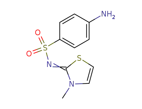 Molecular Structure of 58944-06-2 (Benzenesulfonamide, 4-amino-N-(3-methyl-2(3H)-thiazolylidene)-)