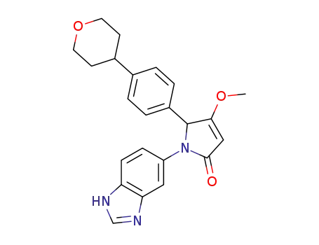 1-(1H-Benzo[d]imidazol-5-yl)-5-(4-(tetrahydro-2H-pyran-4-yl)phenyl)-4-methoxy-1H-pyrrol-2(5H)-one