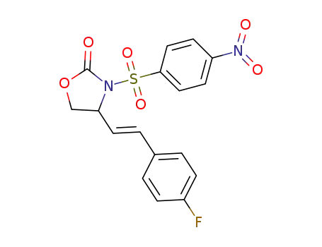 (E)-4-(4-fluorostyryl)-3-(4-nitrophenylsulfonyl)oxazolidin-2-