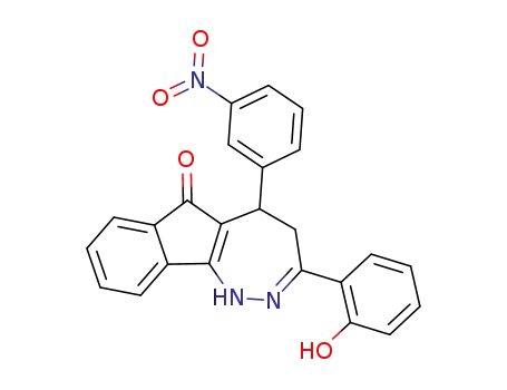 3-(2-hydroxyphenyl)-5-(3-nitrophenyl)-4,5-dihydroindeno[1,2-c][1,2]diazepin-6(1H)-one