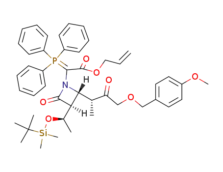 {(2R,3S)-3-[(R)-1-(tert-Butyl-dimethyl-silanyloxy)-ethyl]-2-[(R)-3-(4-methoxy-benzyloxy)-1-methyl-2-oxo-propyl]-4-oxo-azetidin-1-yl}-(triphenyl-λ<sup>5</sup>-phosphanylidene)-acetic acid allyl ester