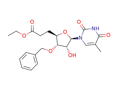 3'-O-benzyl-5'-deoxy-5'-ethoxycarbonylmethylribosylthymine