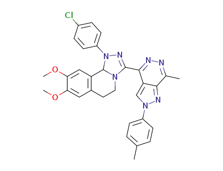 8,9-dimethoxy-3-(7-methyl-2-(4-methylphenyl)-2H-pyrazolo[3,4-d]pyridazin-4-yl)-1-(4-chlorophenyl)-1,5,6,10btetrahydro[1,2,4]triazolo[3,4-a]isoquinoline