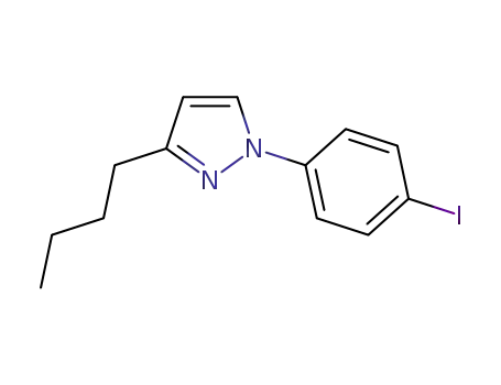 Molecular Structure of 1353553-80-6 (3-butyl-1-(4-iodophenyl)-pyrazole)