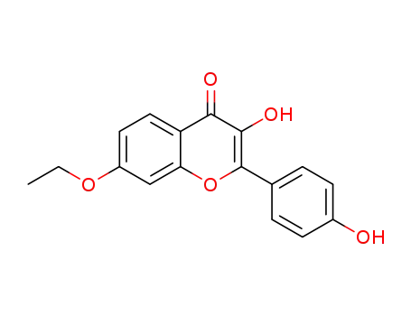 Molecular Structure of 1364733-22-1 (7-ethoxy-3-hydroxy-2-(4-hydroxyphenyl)-4H-chromen-4-one)