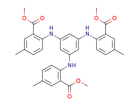 Molecular Structure of 1305155-04-7 (1,3,5-tris(2-carbomethoxy-4-methylphenylamino)benzene)