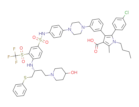 (R)-1-butyl-5-(4-chlorophenyl)-4-(3-(4-(4-(4-(4-(4-hydroxypiperidin-1-yl)-1-(phenylthio)butan-2-ylamino)-3-(trifluoromethylsulfonyl)phenylsulfonamido)phenyl)piperazin-1-yl)phenyl)-2-methyl-1H-pyrrole-3-carboxylic acid