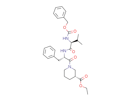(benzyloxycarbonyl)-L-valine-L-phenylalanine-piperidine-3R-carboxylic acid ethyl ester