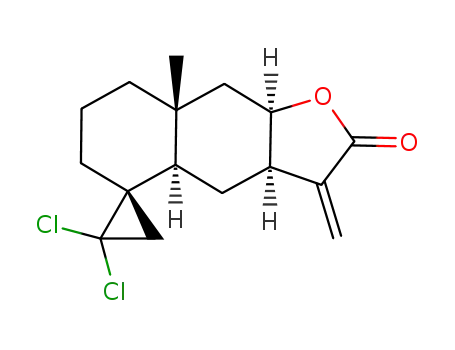 (1S,3'aR,4'aR,8'aR,9'aR)-2,2-dichloro-8'a-methyl-3'-methylenedecahydro-2'H-spiro{cyclopropan-1,5'-naphtho[2,3-b]furan}-2'-one