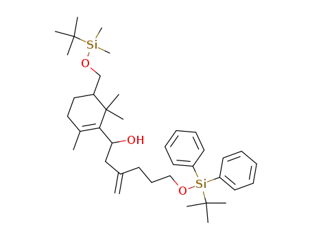1-[5-(tert-Butyl-dimethyl-silanyloxymethyl)-2,6,6-trimethyl-cyclohex-1-enyl]-6-(tert-butyl-diphenyl-silanyloxy)-3-methylene-hexan-1-ol