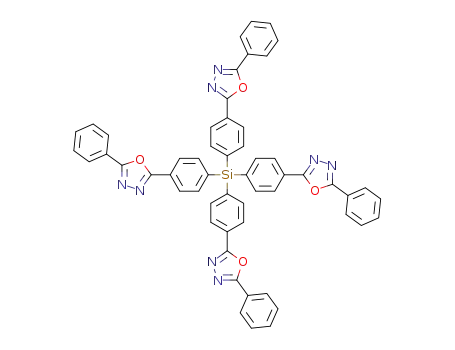 Molecular Structure of 1361962-08-4 (tetrakis(4-(5-phenyl-1,3,4-oxadiazol-2-yl)phenyl)silane)