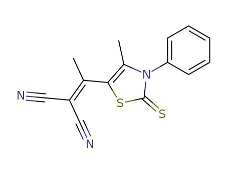 2-[1-(4-methyl-3-phenyl-2-thioxo-2,3-dihydro-thiazol-5-yl)-ethylidene]-malononitrile