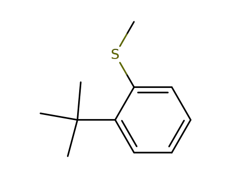Molecular Structure of 33775-93-8 (Benzene, 1-(1,1-dimethylethyl)-2-(methylthio)-)