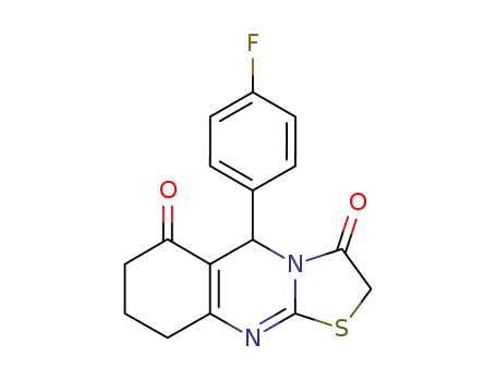 5-(4-Fluorophenyl)-2,3,6,7,8,9-hexahydro-5H-thiazolo[2,3-b]quinazoline-3,6-dione