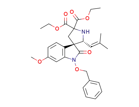 (2'R,3S)-diethyl 1-(benzyloxy)-6-methoxy-2'-(2-methylprop-1-enyl)-2-oxospiro[indoline-3,3'-pyrrolidine]-5',5'-dicarboxylate