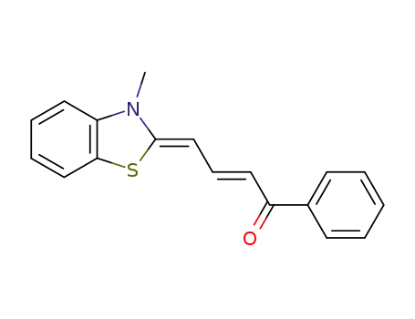 Molecular Structure of 108717-10-8 ((2E,4Z)-4-(3-METHYL-1,3-BENZOTHIAZOL-2(3H)-YLIDENE)-1-PHENYLBUT-2-EN-1-ONE)