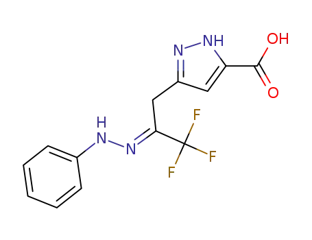 3-[2-(phenylhydrazono)-3,3,3-trifluoropropyl]-1H-pyrazole-5-carboxylic acid