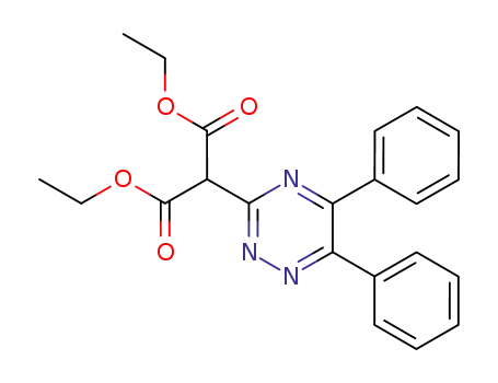 Molecular Structure of 134299-71-1 (2-(5,6-Diphenyl-[1,2,4]triazin-3-yl)-malonic acid diethyl ester)