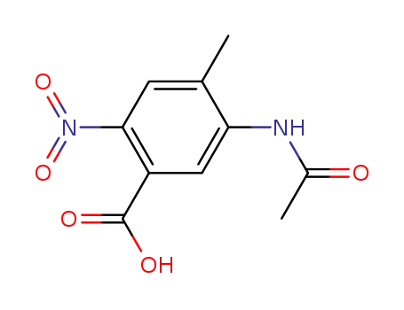 Molecular Structure of 6632-23-1 (2-NITRO-5-ACETYLAMINO-4-METHYLBENZOIC ACID)