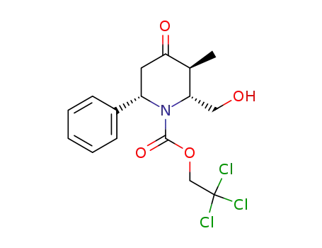 (2R,3S,6S)-2-Hydroxymethyl-3-methyl-4-oxo-6-phenyl-piperidine-1-carboxylic acid 2,2,2-trichloro-ethyl ester