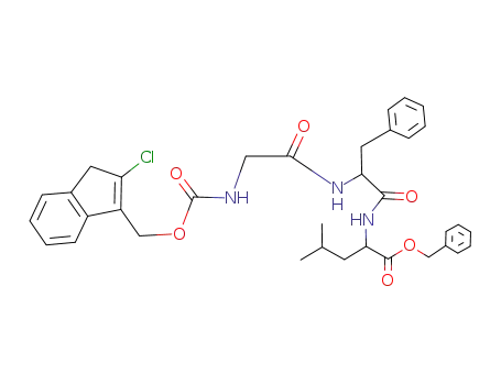 L-Leucine,
N-[N-[N-[[(2-chloro-1H-inden-3-yl)methoxy]carbonyl]glycyl]-L-phenylalan
yl]-, phenylmethyl ester