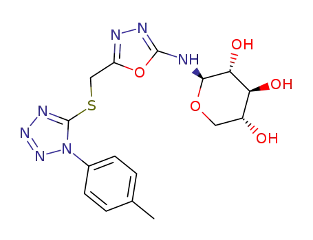 5-(1-(4-methylphenyl)-1H-tetrazol-5-ylsulfanylmethyl)-N-β-D-xylopyranosyl-1,3,4-oxadiazol-2-amine