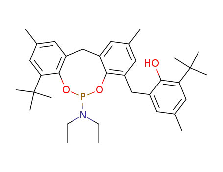 8-tert-butyl-6-diethylamino-4-(2-hydroxy-3-tert-butyl-5-methylbenzyl)-2,10-dimethyldibenzo<d,g><1,3,2>-dioxaphosphacane