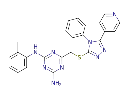 6-{[4-phenyl-5-(pyridin-4-yl)-4H-1,2,4-triazol-3-ylthio]methyl}-N<sub>2</sub>-o-tolyl-1,3,5-triazine-2,4-diamine