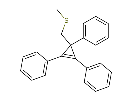Benzene, 1,1',1''-[3-[(methylthio)methyl]-1-cyclopropene-1,2,3-triyl]tris-