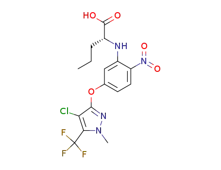 2-[5-(4-chloro-1-methyl-5-trifluoromethyl-1<i>H</i>-pyrazol-3-yloxy)-2-nitro-phenylamino]-pentanoic acid