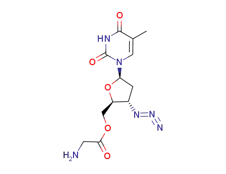 Amino-acetic acid (2S,3S,5R)-3-azido-5-(5-methyl-2,4-dioxo-3,4-dihydro-2H-pyrimidin-1-yl)-tetrahydro-furan-2-ylmethyl ester