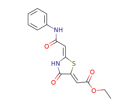 (2E,5Z)-N-phenyl (5-ethoxycarbonylmethylidene-4-oxothiazolidin-2-ylidene)ethanamide