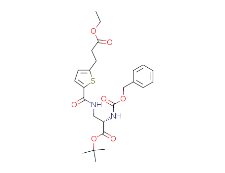 (2S)-2-Benzyloxycarbonylamino-3-((5-(2-ethoxycarbonyl-ethyl)-thiophene-2-carbonyl)-amino)-propionic Acid tert-Butyl Ester