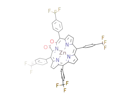 Molecular Structure of 1386379-65-2 ([meso-tetrakis(4-trifluoromethylphenyl)-3-oxo-2-oxaporphyrinato]Zn(II))
