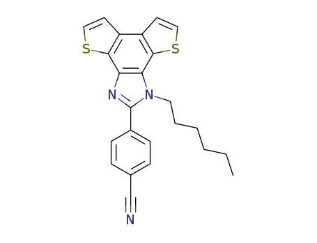 4-(1-hexyl-1H-dithieno[2',3':3,4;3'',2'':5,6]benzo[1,2-d]imidazol-2-yl)benzonitrile