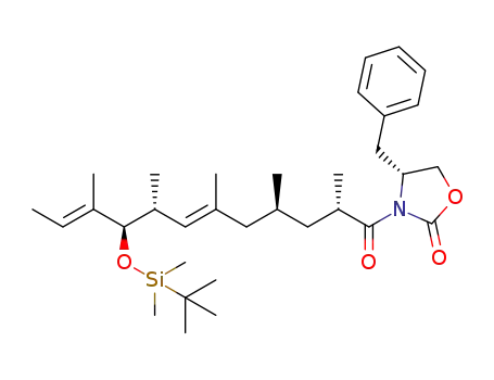 (R)-4-benzyl-3-((2S,4S,6E,8R,9R,10E)-9-(tert-butyldimethylsilyloxy)-2,4,6,8,10-pentamethyldodeca-6,10-dienoyl)oxazolidin-2-one