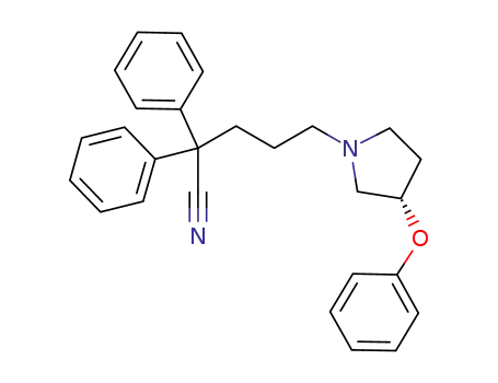 5-[(3S)-3-phenoxypyrrolidin-1-yl]-2,2-diphenylpentanenitrile