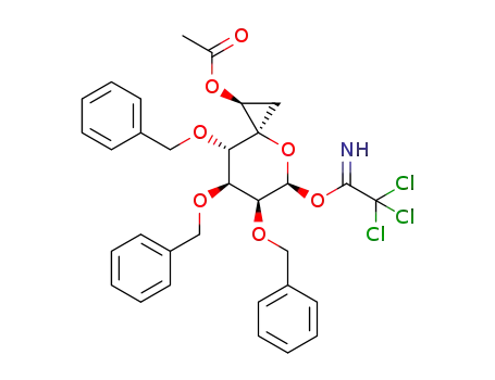 (1S,3R,5S,6S,7S,8S)-1-O-acetyl-6,7,8-tri-O-benzyl-5-(2',2',2'-trichloro-1-iminoethoxy)-4-oxaspiro[2.5]octane