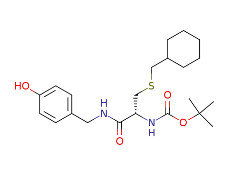 (2R)-N-(4-hydroxybenzyl)-2-t-butoxycarbonylamino-3-cyclohexylmethylthiopropanamide