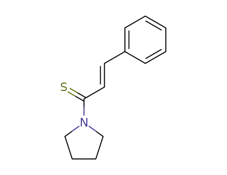 Molecular Structure of 185621-76-5 (Pyrrolidine, 1-[(2E)-3-phenyl-1-thioxo-2-propenyl]-)