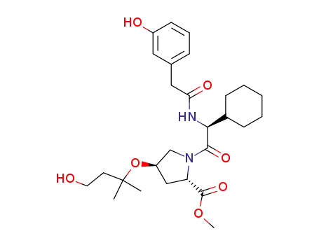 (2S,4R)-1-{(S)-2-Cyclohexyl-2-[2-(3-hydroxy-phenyl)-acetylamino]-acetyl}-4-(3-hydroxy-1,1-dimethyl-propoxy)-pyrrolidine-2-carboxylic acid methyl ester