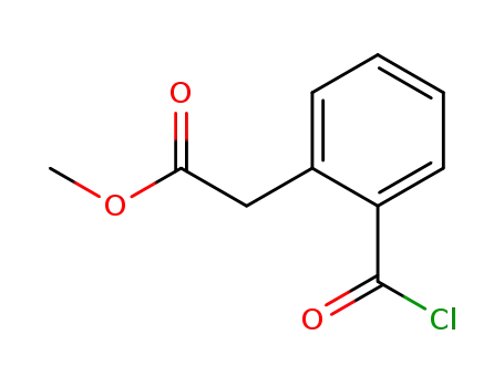 Molecular Structure of 356558-47-9 (Benzeneacetic acid, 2-(chlorocarbonyl)-, methyl ester (9CI))